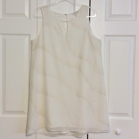 BCBG Whisper White/Golden Dress sz L - Picture 3 of 14